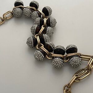 J. Crew Gold and Silver Beaded Necklace